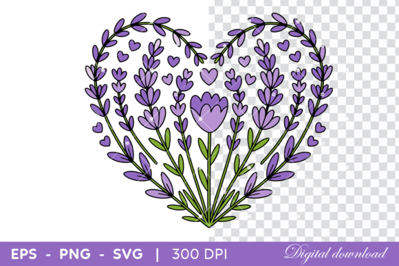 Download Lavender Heart Shaped Floral - Lavender heart Collection