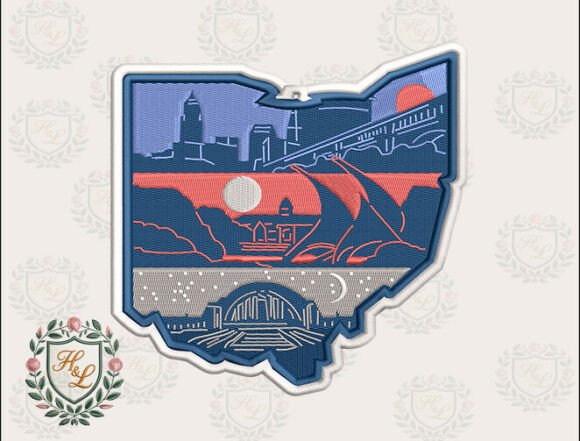 Download Layers of Ohio Embroidery Files - Premium Resources